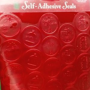 3/$15 Seals Red Foil Gartner Stationery 25 Self Adhesive 634680131015